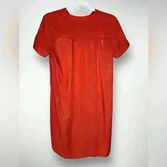 Loft Casual Red Short Sleeve Button Down
Dress With Pockets Size Small - Picture 12 of 12